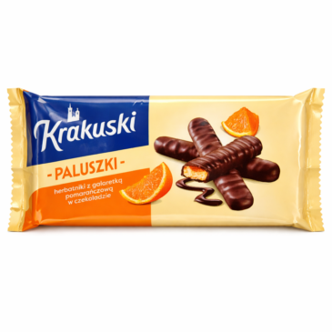 Krakuski Paluszki Orange Chocolate Biscuits