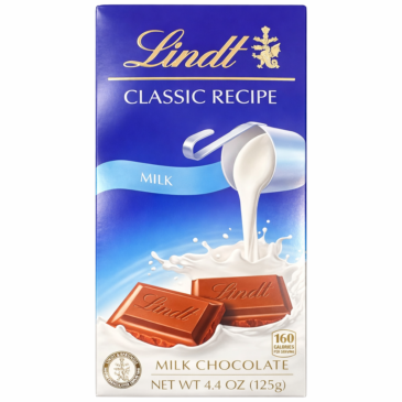 Lindt Classic Recipe Milk Chocolate Bar 125g (4.4oz)
