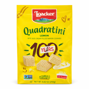 Loacker Quadratini Lemon Bite Size Wafer Cookies 250g